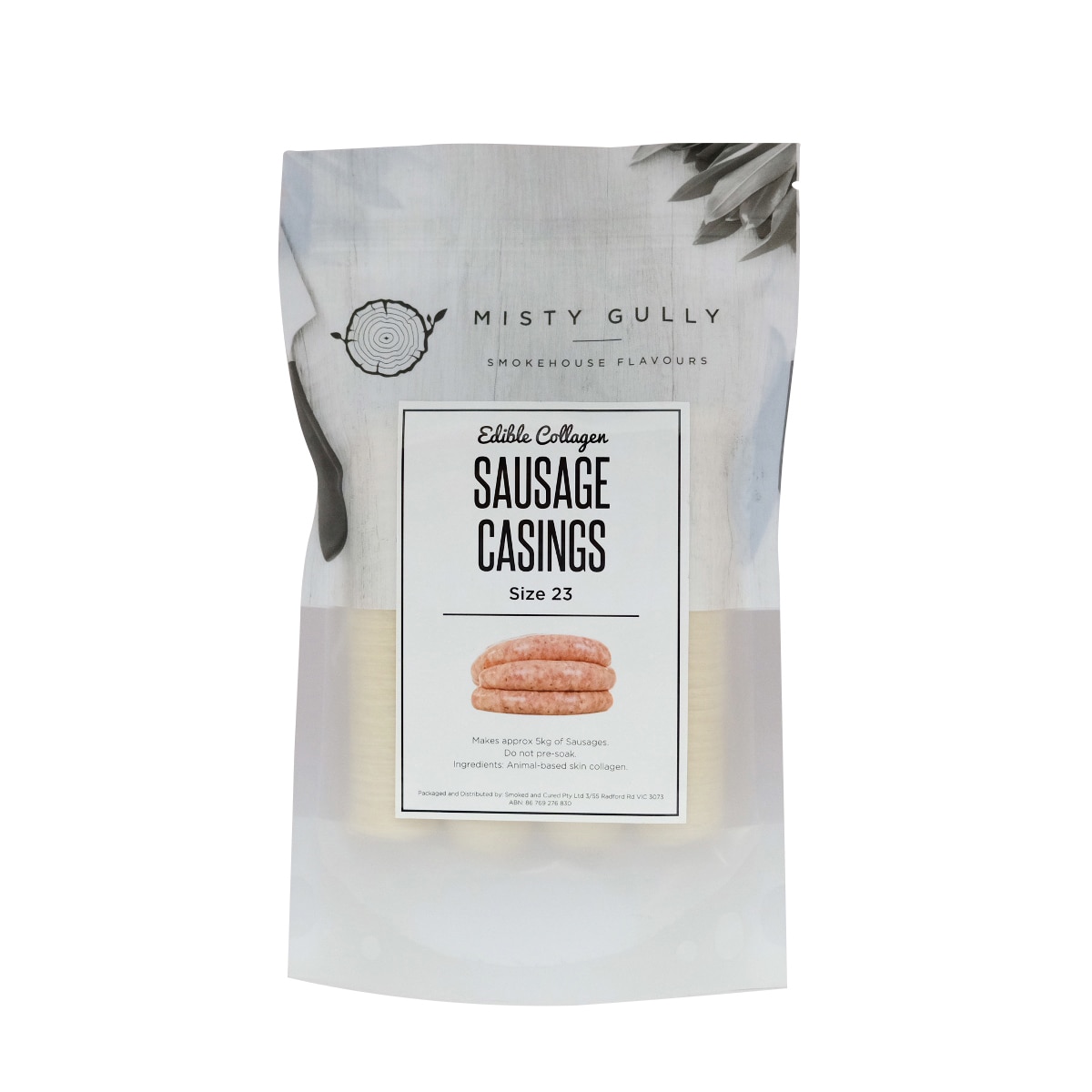 Collagen Sausage Casings size 23 Smoked & Cured