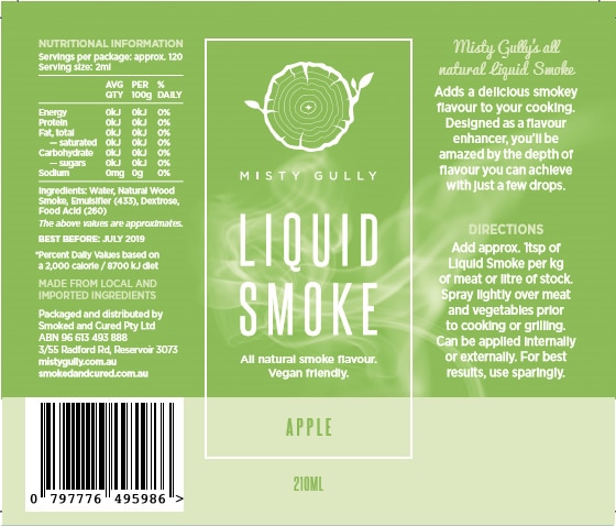Misty Gully Liquid Smoke Apple (200ml)