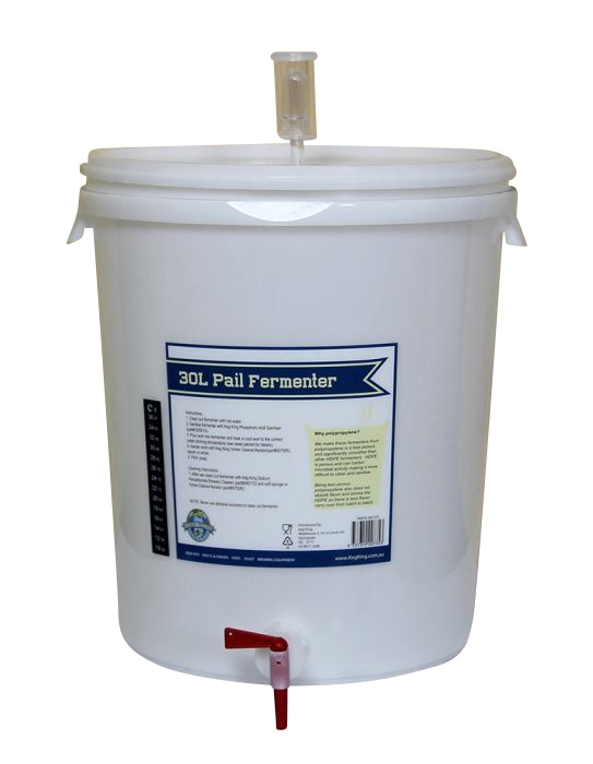 Pail fermentor for home brewing