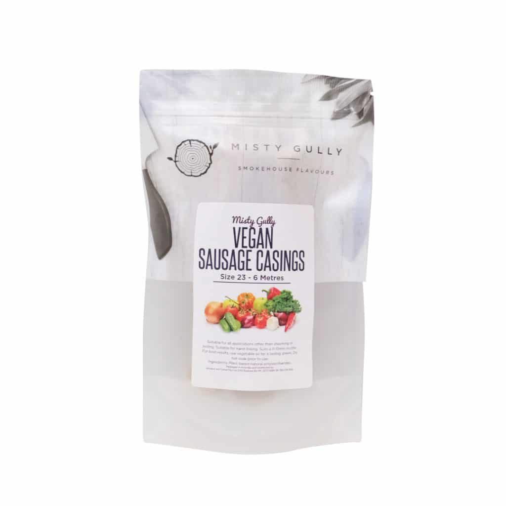 Vegan Sausage Casings Size 23 Smoked & Cured